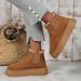 2025 Autumn And Winter New Women's Platform Snow Boots Cotton Shoes With Velvet Inside, Round Head And Foot Cotton Boots_desvips.com