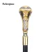 Golden Black Luxury Round Leaf Handle Fashion Walking Stick For Party Cane Elegant Deluxe Box 95cm Performance Stage Cane_desvips.com