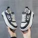 Women Cute Panda Genuine Leather Thick Soled High Rise Fashionable Casual Breathable Versatile Board Shoes_desvips.com