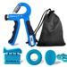 Adjustable Counting Gripper Five Piece Set Finger Trainer Silicone Grip Ring Grip Ball Five Finger Set Trainer_desvips.com
