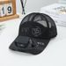 Summer Hat With Rechargeable Fan, Outdoor Travel Sunshade, Quick-Dry Mesh, Breathable Wide Brim Baseball Cap_desvips.com