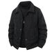2025 Autumn/Winter Cross-Border Men's Corduroy Collar Solid Color Business Casual Thickened Fleece-Lined Jacket For_desvips.com