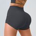European And American Style Ruched Butt-lifting Shorts, Quick-dry, Breathable, High-elastic, Tight-fitting, High-waisted_desvips.com