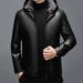 2025 Haining Genuine Men's Short Hooded Jacket Casual Leather And Fur Integrated Thickened Coat Winter_desvips.com