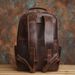 NASVA Genuine Leather Vintage Men's Backpack Laptop Schoolbag Outdoor Camping Office Commuter Bag_desvips.com