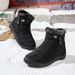 Women's Waterproof Winter Boots With Anti-Slip Sole, Thick Warm Fleece Lining, Side Zipper, Extended Sizes Up To 44, Multiple Colors_desvips.com