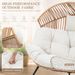 Shintenchi Double Egg Chair Outdoor Rattan Patio Chair With Cushion, Oversized 2 Person Patio Lounge Chairs With Cushion Egg Basket Chair, Egg Seat In_desvips.com