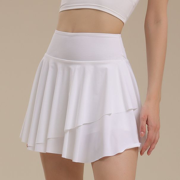 UV Protection Quick-Dry Yoga For Women High Neck Zipper Fitness Top Anti-Exposure Short Skirt Sports Set_desvips.com