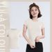 Women's Summer Thin Sports Tights, Quick-dry Short-sleeve T-shirt For Gym, Running, And Yoga, Comfortable_desvips.com