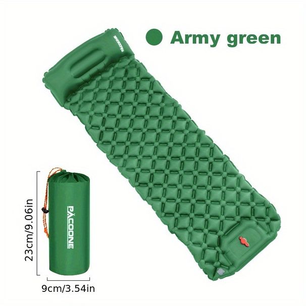 PACOONE Camping Press-type Inflatable Mattress Moisture Waterproof Outdoor Sleeping Pad Bed Beach Air Mat Tent Travel_desvips.com