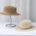 French-style Hollowed-out Hand-woven Straw Women, Versatile Flat-top For Summer Outings, Beach Hat, Casual Sun Hat_desvips.com
