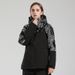 New Snowwear Women's Windproof, Waterproof, Wear-resistant Clip Cotton Warm Veneer Double Board Snow Coat_desvips.com