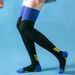 Soccer Socks Professional Sports Pressure Knee Socks Women's Fitness Running Skipping Long Tube Summer Thin Leg Compression Calf Socks_desvips.com