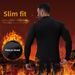 Stand Collar Fleece-Lined Thermal Underwear For Men, Breathable Outdoor Sports Top, Running Fitness Wear, Slim Fit Long_desvips.com