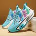 Unisex Lightweight Breathable Running Shoes Cushioning Wear-Resistant Technology, White/Blue/Orange Color Combination,_desvips.com