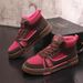 2025 New Brown Pink Rhinestone High-Top Skate Shoes Retro Streetwear Unisex Casual Sneakers_desvips.com