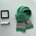 Fair Isle Vintage Green Knitted Wool Scarf For Women Korean Style Atmosphere Christmas Warmth Cold-Proof Neck Warmer_desvips.com