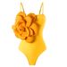 New One-piece Fashion Sexy Swimsuit For Women Skinny Big Flower Swimsuit Set Nylon Skirt_desvips.com