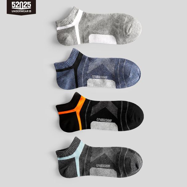 52025 Ankle – 4 Pairs, Athletic Cotton, Sporty Function, X-zone Support, Men’s Socks For Comfort And Performance_desvips.com