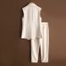Women's Clothing spring and autumn slim sleeveless vest vest suit two piece suit women's trend_desvips.com