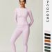 European And American Style Stretchy Tight Brushed Yoga Set Quick-Dry Autumn Winter Outdoor Running Fitness Clothing_desvips.com