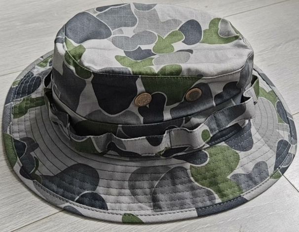 Australian City Grey Camouflage Outdoor Round Edge Hat, Suitable For Outdoor/fishing/hiking, Etc_desvips.com
