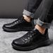 Leather Trend Casual Shoe Italian Breathable Leisure Male Sneakers Non-slip Footwear Men Vulcanized Shoes_desvips.com