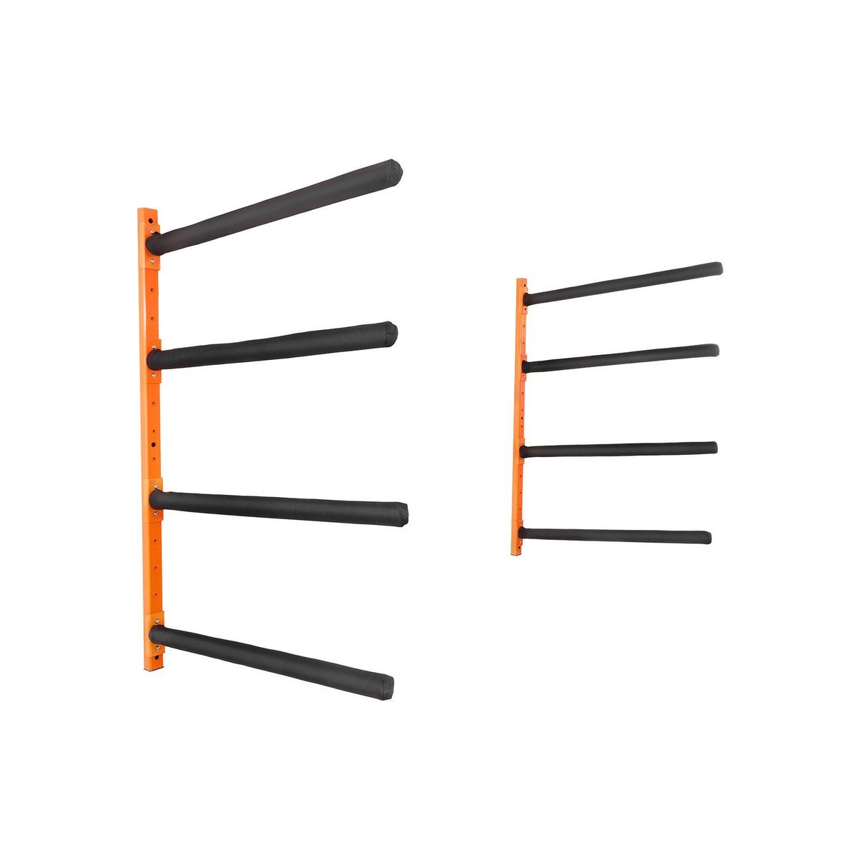 VEVOR Rack, 4-Capacity Wall Mounted Holders Canoe Paddle Board, Storage Hooks With Adjustable Padded Arms, 400 LBS Load_desvips.com