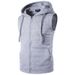 Men's Clothing New Men's Hooded Zipper Pocket Sweater Vest Jacket Hooded Vest M19_desvips.com