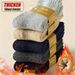 5Pairs/Lot Men's Winter Warm Merino Solid Super Thick Snow Cold Soft Comfortable Long Wool Socks EU38-46_desvips.com