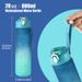 New fitness sports student water bottle straw water cup 800ML bounce men and women space cup portable plastic cup_desvips.com