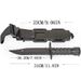 Rubber Knife Training With Sheath, Plastic , Flexible And Soft Fixed Blade Suitable For Props, Halloween Martial Arts_desvips.com