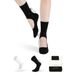 Non Slip Pilates Grip Socks For Women Yoga Barre Knitted Cotton_desvips.com