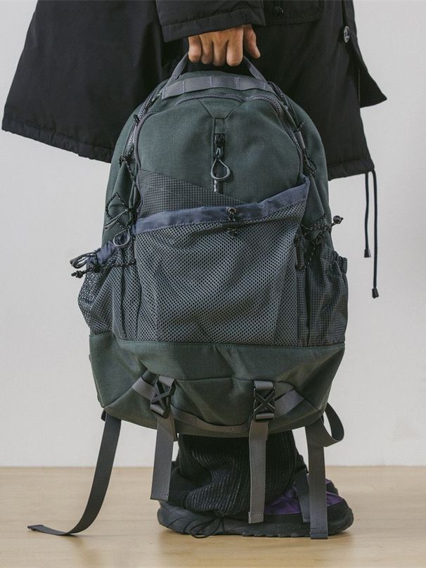 Korean Nical Style Backpack Men's And Women's Multi-Functional Large Capacity Outdoor Mountaineering Bag Travel Mesh_desvips.com