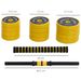 Set Manubri Regolabili 2 In 1 Con Barra Bilanciere, Pesi Manubri Pesi Con 12 Dischi Per Allenamento Casa/Palestra, Nero E Giallo_desvips.com