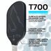 Carbon Fiber T700 Pickleball Racket, 16mm Pickleball Racket With Roughness And High Friction, USA Pickleball Approved_desvips.com