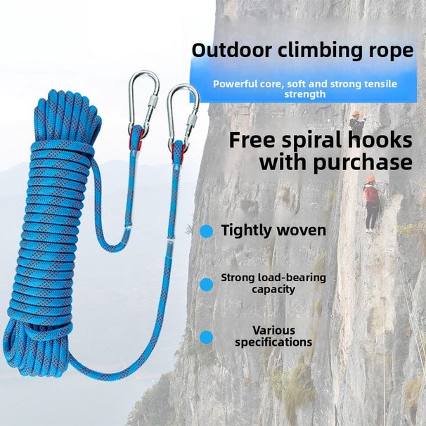 High-altitude Work Fire Rescue High-strength Safety Outdoor Rock Climbing Escape Gliding Rapid Descent Static_desvips.com