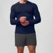KOOSSOASIS Men's Seamless Sports Fitness Quick-Drying Breathable Long-Sleeve T-Shirt For Yoga Running Two-Tone Base Layer Top 7752_desvips.com