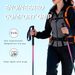 Ultra-light Trekking Pole Walking Stick Gradient 4-section Carbon Fiber Climbing EVA Grip Suitable Outdoor Hiking_desvips.com
