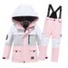 New Children's Boys Girls Workwear Jacket Pants Windproof Waterproof Snowboard Ski Suit Set_desvips.com