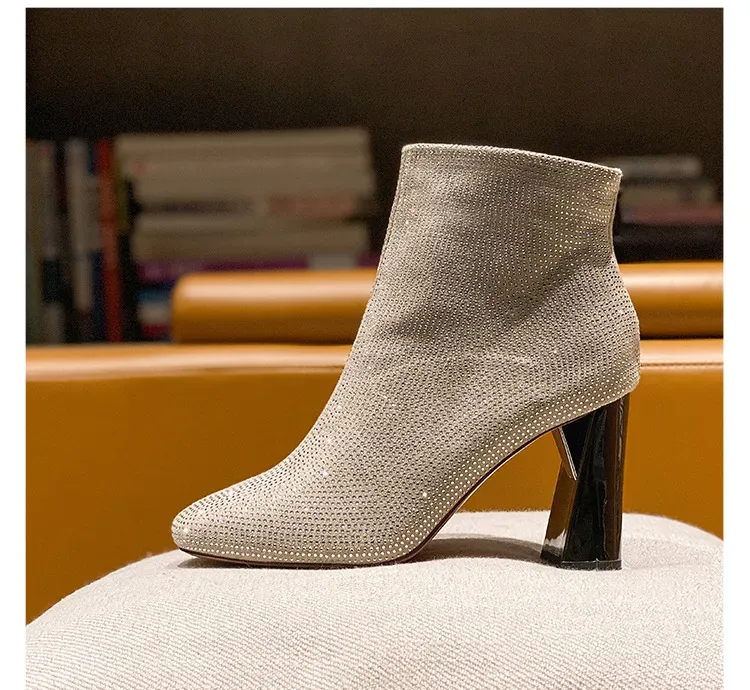 Women's New Design Boots Shining Minimalist Style Fashionable Comfortable Free Shipping_desvips.com