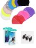 (Color Random) Waterproof Bag Earplugs Nose Clips Silicone Swim Cap Combo Set_desvips.com