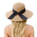 Unbeatable Quality Women's Beach With Wide Sun Grass Shade, Travel Brim, Bow Hat Suitable For Fishing, Hiking, Camping_desvips.com
