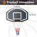 Wall-mounted Basketball Hoop, Backboard And Rim, 72.39cm X 45.72cm, Shatterproof Backboard, Indoor/outdoor , Black_desvips.com