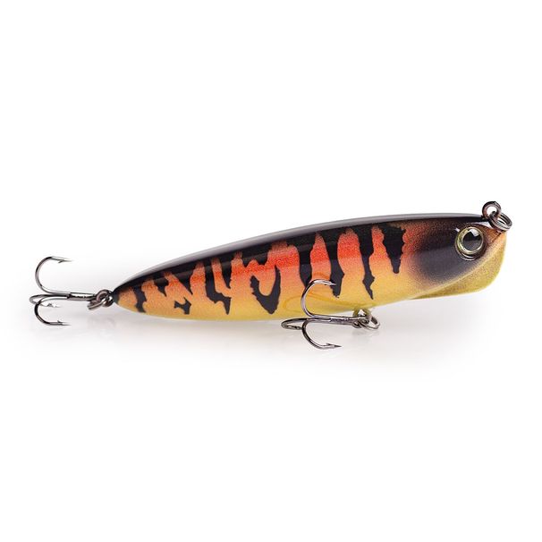 Hanlin 9.5cm/3.74in 18g Popper Topwater Walk The Dog Rattle Little Baits Wobble Fishing Lure Floating Plastic Crankbait Tackle_desvips.com