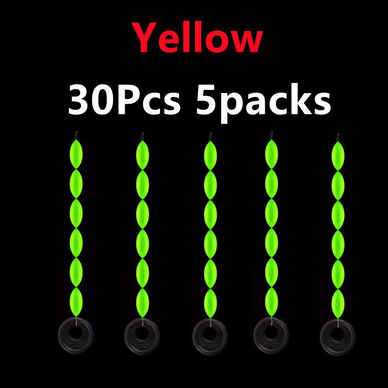 New 10/5Packs Fishing Float 6 In 1 String Type Seven Star Float Foam Space Bean Fishing Line Stopper Buoys Tackle Accessories_desvips.com