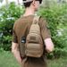 Men's Outdoor Chest Pack – Durable Nylon Sling Bag For Cycling & Hiking | Adjustable Shoulder Strap (Black/Brown/CP/Black Scorpion)_desvips.com