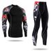 Plus Size Printed T-Shirt Pants Quick-Dry Tight Long Sleeve Training Suit Men's Sports Fitness Set_desvips.com