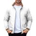 Sweatwear Men's Solid Color Blazer Pockets Sports Standard Collar Coats Lightweight Waterproof Outdoor Tops Men Jacket_desvips.com