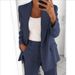Women's new fashion button slim lapel cardigan temperament blazer suit_desvips.com